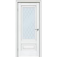 Дверь межкомнатная "Future-631" Дуб Серена белый кристалл, стекло Ромб