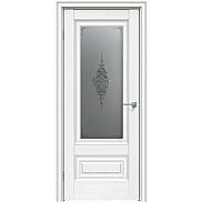 Дверь межкомнатная "Future-631" Дуб Серена белый кристалл, стекло Сатин графит лак прозрачный