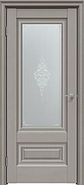 Дверь межкомнатная "Future-631" Дуб Серена каменно-серый, стекло Сатин белый лак перламутр
