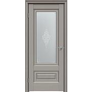 Дверь межкомнатная "Future-631" Дуб Серена каменно-серый, стекло Сатин белый лак перламутр