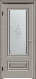 Дверь межкомнатная "Future-631" Дуб Серена каменно-серый, стекло Сатин белый лак прозрачный