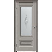 Дверь межкомнатная "Future-631" Дуб Серена каменно-серый, стекло Сатин белый лак прозрачный