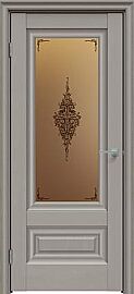 Дверь межкомнатная "Future-631" Дуб Серена каменно-серый, стекло Сатин бронза бронзовый пигмент