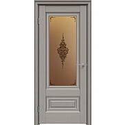 Дверь межкомнатная "Future-631" Дуб Серена каменно-серый, стекло Сатин бронза бронзовый пигмент