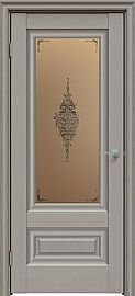Дверь межкомнатная "Future-631" Дуб Серена каменно-серый, стекло Сатин бронза лак прозрачный