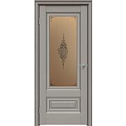 Дверь межкомнатная "Future-631" Дуб Серена каменно-серый, стекло Сатин бронза лак прозрачный