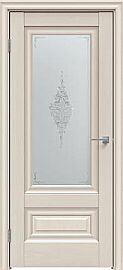 Дверь межкомнатная "Future-631" Дуб Серена керамика, стекло Сатин белый лак прозрачный