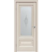 Дверь межкомнатная "Future-631" Дуб Серена керамика, стекло Сатин белый лак прозрачный
