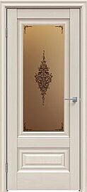 Дверь межкомнатная "Future-631" Дуб Серена керамика, стекло Сатин бронза бронзовый пигмент