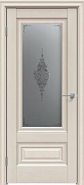 Дверь межкомнатная "Future-631" Дуб Серена керамика, стекло Сатин графит лак прозрачный