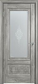 Дверь межкомнатная "Future-631" Дуб винчестер серый, стекло Сатин белый лак перламутр