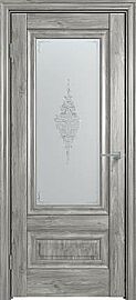 Дверь межкомнатная "Future-631" Дуб винчестер серый, стекло Сатин белый лак прозрачный