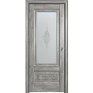 Дверь межкомнатная "Future-631" Дуб винчестер серый, стекло Сатин белый лак прозрачный