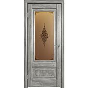 Дверь межкомнатная "Future-631" Дуб винчестер серый, стекло Сатин бронза бронзовый пигмент