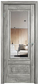 Дверь межкомнатная "Future-631" Дуб винчестер серый, стекло Прозрачное