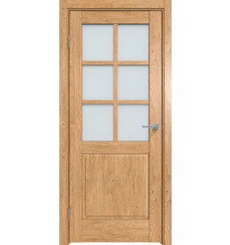Дверь межкомнатная Future-638 ПВХ, Дуб Винчестер светлый, остекленная, сатинат белый, царговая