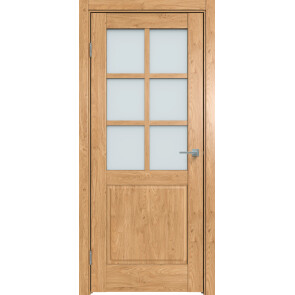 Дверь межкомнатная Future-638 ПВХ Дуб Винчестер светлый, остекленная, сатинат белый, царговая