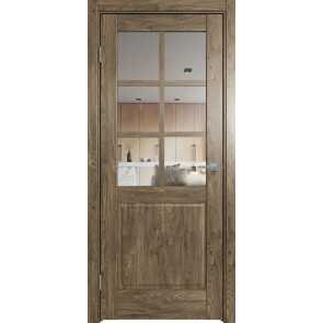 Дверь межкомнатная Future-638 ПВХ Дуб Винчестер трюфель, остекленная, прозрачное, царговая