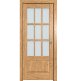 Дверь межкомнатная Future-641 ПВХ, Дуб Винчестер светлый, остекленная, сатинат белый, царговая