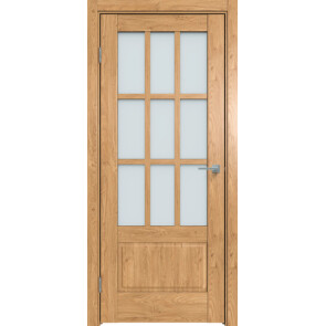 Дверь межкомнатная Future-641 ПВХ Дуб Винчестер светлый, остекленная, сатинат белый, царговая