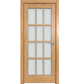 Дверь межкомнатная Future-642 ПВХ, Дуб Винчестер светлый, остекленная, сатинат белый, царговая