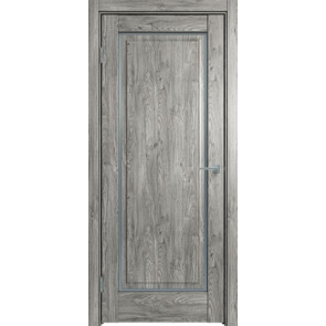 Дверь межкомнатная Future-651 ПВХ Дуб винчестер серый, остекленная, сатинат белый, царговая