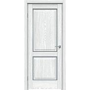 Дверь межкомнатная "Future-652" Дуб патина серый, стекло Сатинато белое