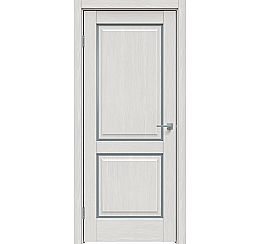 Дверь межкомнатная Future-652 ПВХ Дуб Серена светло-серый, остекленная, сатинат белый, кромка нет, царговая