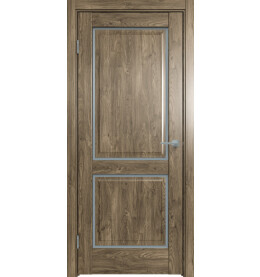 Дверь межкомнатная Future-652 ПВХ, Дуб Винчестер трюфель, остекленная, сатинат белый, царговая