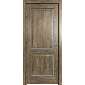 Дверь межкомнатная Future-652 ПВХ Дуб Винчестер трюфель, остекленная, сатинат белый, царговая