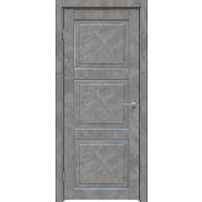 Дверь межкомнатная "Future-653"  Бетон темно-серый стекло Сатинато