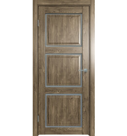 Дверь межкомнатная Future-653 ПВХ, Дуб Винчестер трюфель, остекленная, сатинат белый, царговая