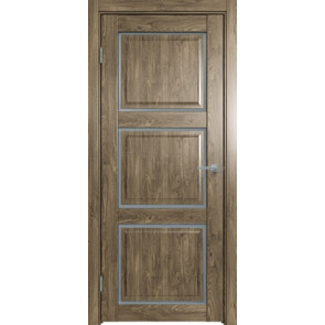 Дверь межкомнатная Future-653 ПВХ Дуб Винчестер трюфель, остекленная, сатинат белый, царговая