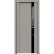 Дверь межкомнатная "Future-655" Дуб серена каменно-серый, стекло Лакобель черное