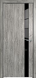 Дверь межкомнатная "Future-655" Дуб винчестер серый, стекло Лакобель черное