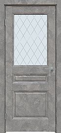 Дверь межкомнатная "Future-663" Бетон тёмно-серый, стекло Ромб