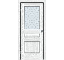 Дверь межкомнатная "Future-663" Дуб патина серый, стекло Ромб