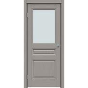 Дверь межкомнатная Future-663 ПВХ, Дуб Серена каменно-серый, остекленная, прозрачное, царговая