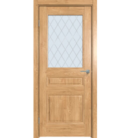 Дверь межкомнатная Future-663 ПВХ, Дуб Винчестер светлый, остекленная, ромб, царговая