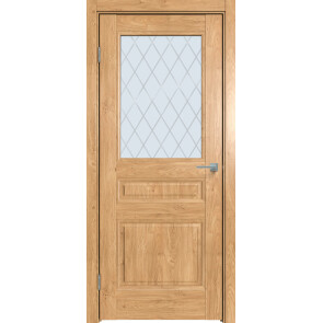 Дверь межкомнатная Future-663 ПВХ Дуб Винчестер светлый, остекленная, ромб, царговая