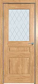 Дверь межкомнатная Future-663 ПВХ, Дуб Винчестер светлый, остекленная, ромб, царговая