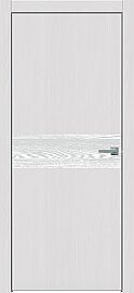 Дверь межкомнатная "Future-707" Дуб Серена светло-серый, вставка Дуб патина серый, кромка-матовый хром