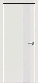 Дверь межкомнатная  "Future-703" Дуб Серена светло-серый стекло Лакобель белый, кромка-матовый хром