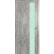 Дверь межкомнатная Future-703 ПВХ, Дуб винчестер серый, глухая, лакобель белый, каркасно-щитовая