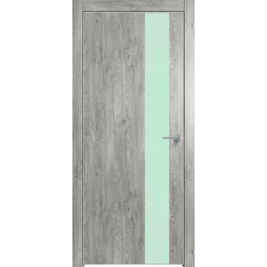 Дверь межкомнатная future-703, ПВХ, дуб винчестер серый, глухая, скрытая, кромка алюминиевая матовый хром, каркасно-щитовая