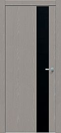 Дверь межкомнатная "Future-703" Дуб Серена каменно-серый, вставка Лакобель чёрный, кромка-ABS