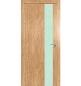 Дверь межкомнатная Future-703 ПВХ, Дуб Винчестер светлый, глухая, лакобель белый, каркасно-щитовая