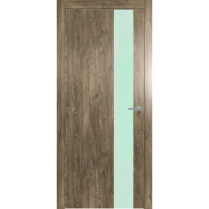 Дверь межкомнатная Future-703 ПВХ Дуб Винчестер трюфель, лакобель белый, глухая, лакобель белый, каркасно-щитовая