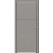 Дверь межкомнатная "Future-705" Дуб Серена каменно-серый глухая, кромка-матовый хром