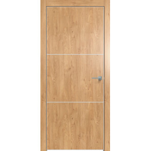 Дверь межкомнатная Future-705 ПВХ Дуб Винчестер светлый, глухая, кромка алюминиевая матовый хром, каркасно-щитовая